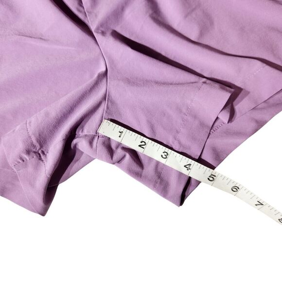 Nike Womens Sz M Short Running Shorts Lightweight Unlined Purple Logo Athleisure - Picture 10 of 11